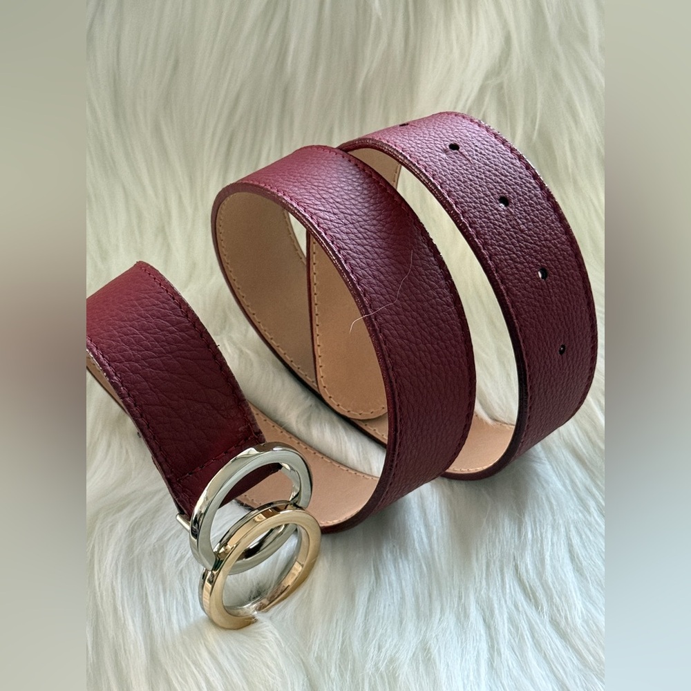 🇨🇦 Brave Leather Collection - Red Leather Belt - Picture 6 of 11